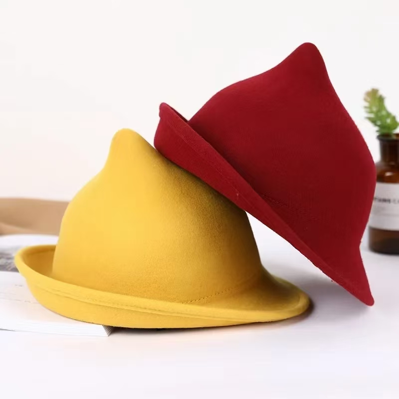 Fedora Hat Wool - 2025 100% Wool Modern Witch Hat