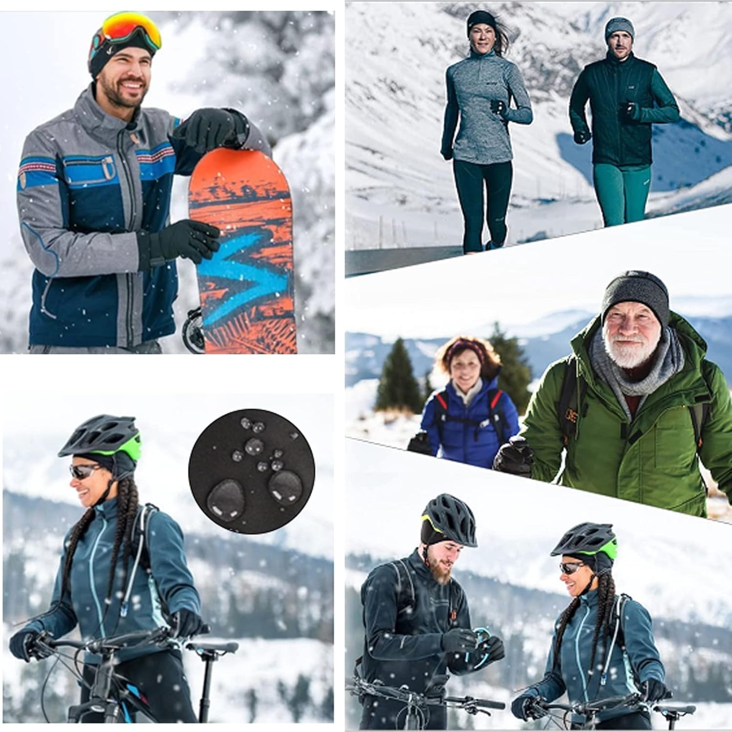 Skull Cap Helmet Liner - Unisex Windproof Thermal Fleece Skull Cap
