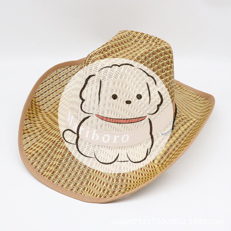 Cowboy Hat Straw - Men Retro Western Cowboy Summer Straw