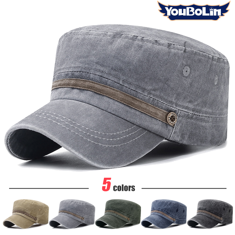 Dad Hat Cotton - Washed hat, old cotton flat hat,