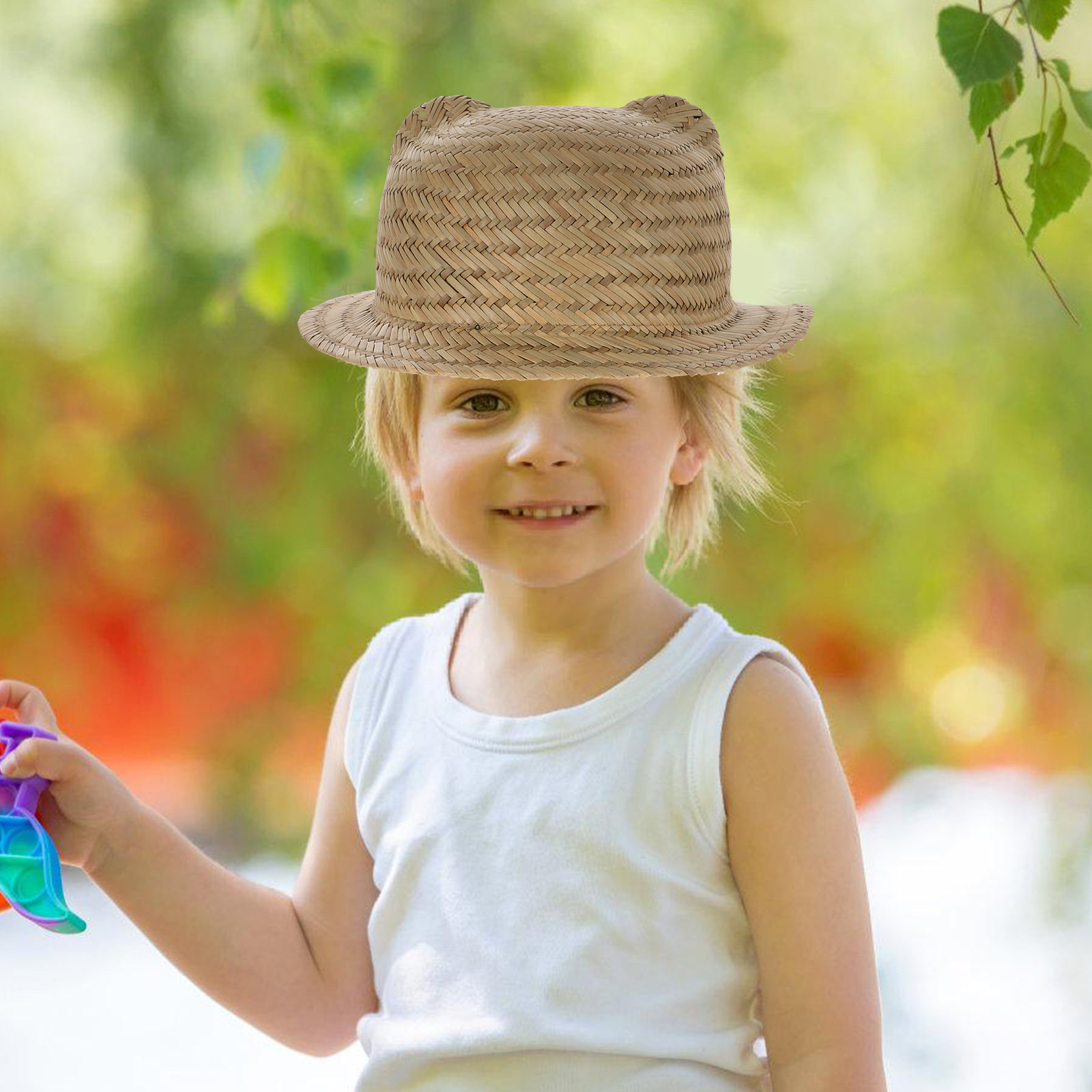 Sun Hat Wide Brim - Kids Straw Sun Hat Wide Brim