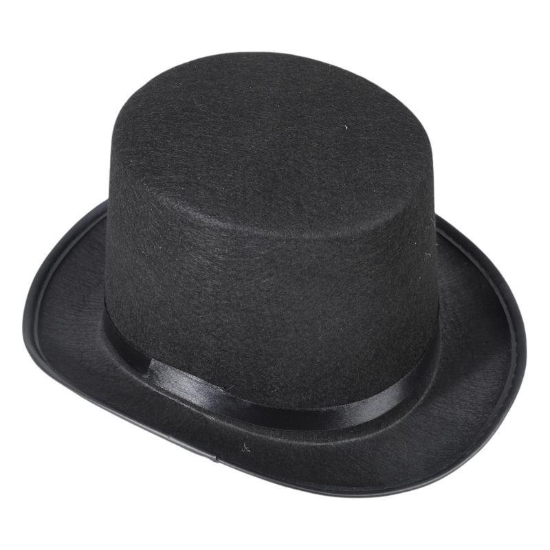 Fedora Hat Wool - Retro Top Hat Magician Costume Cosplay