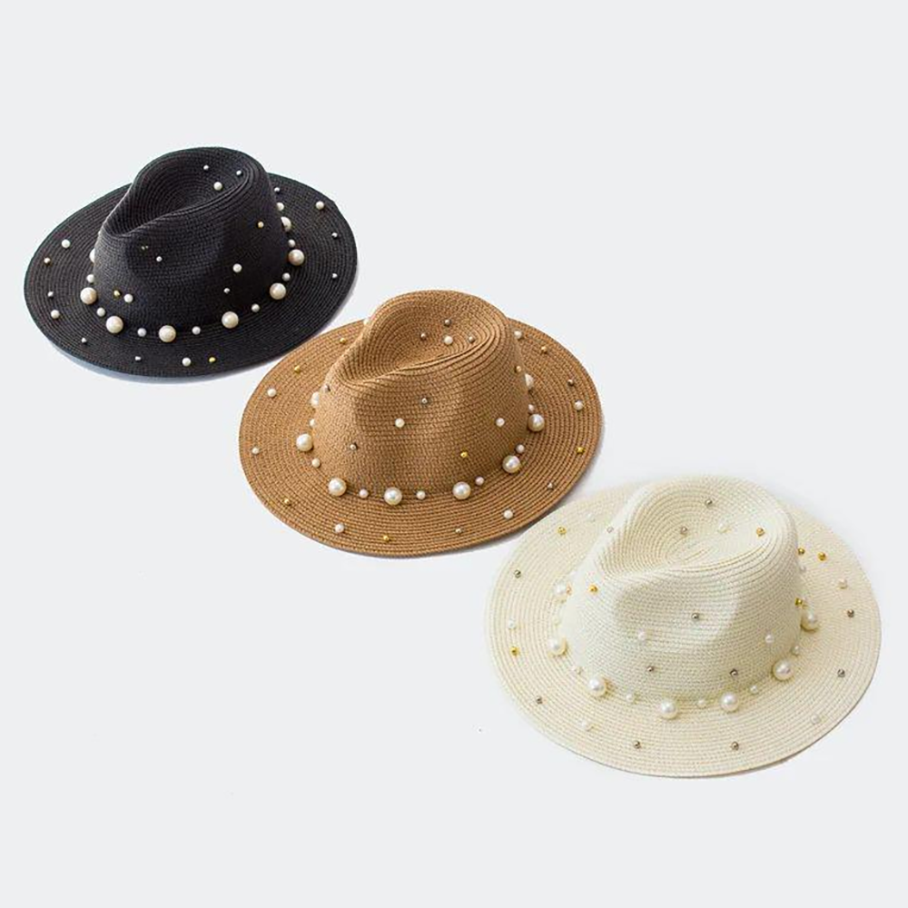 Cowboy Hat Straw - Pearl Cowgirl Straw Hat Bridal Shower