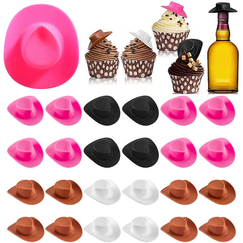 Cowboy Hat Straw - 20Pcs Plastic Mini Western Cowboy Hat