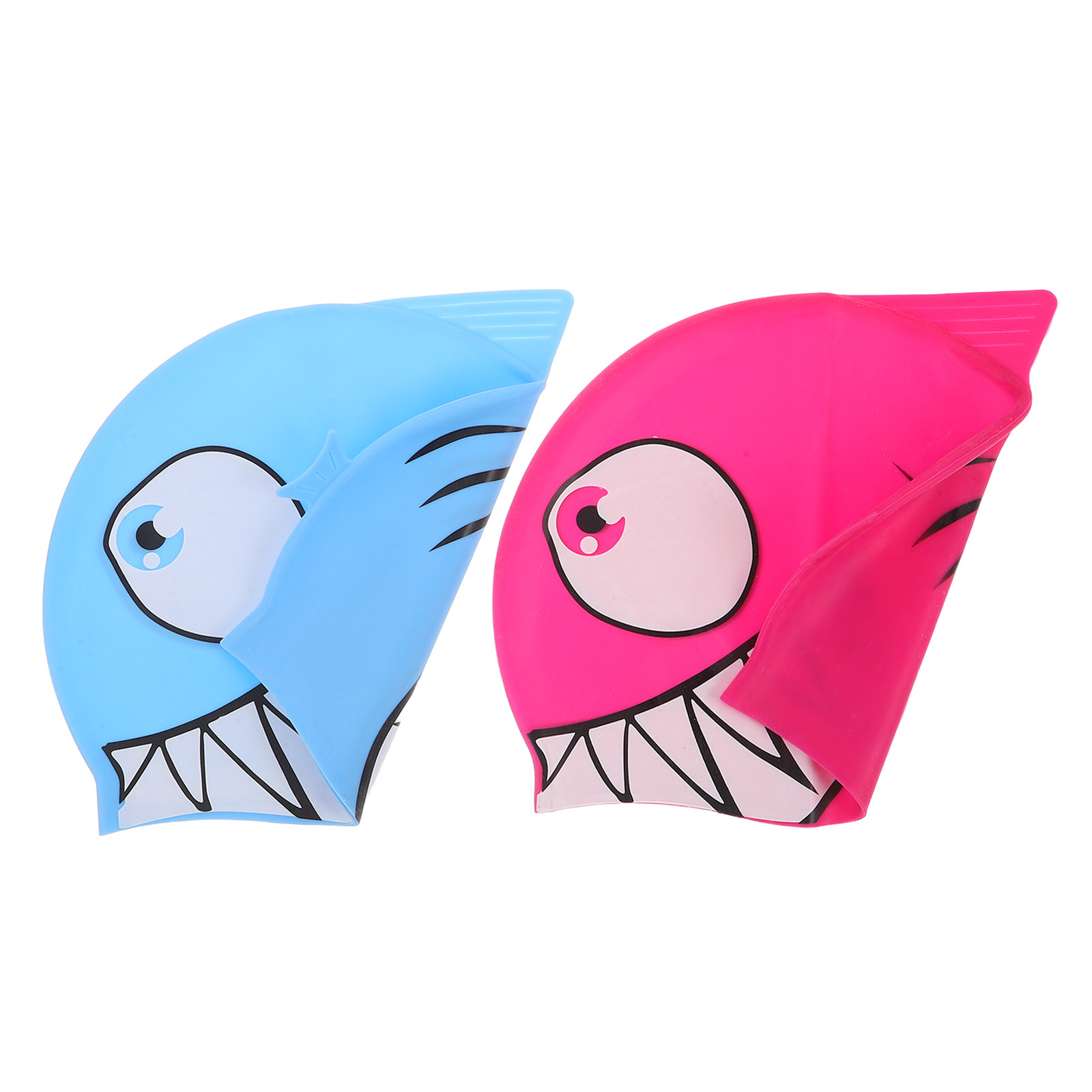 Swim Hat Silicone - 2Pcs Silicone Swim Cap Cartoon Fish