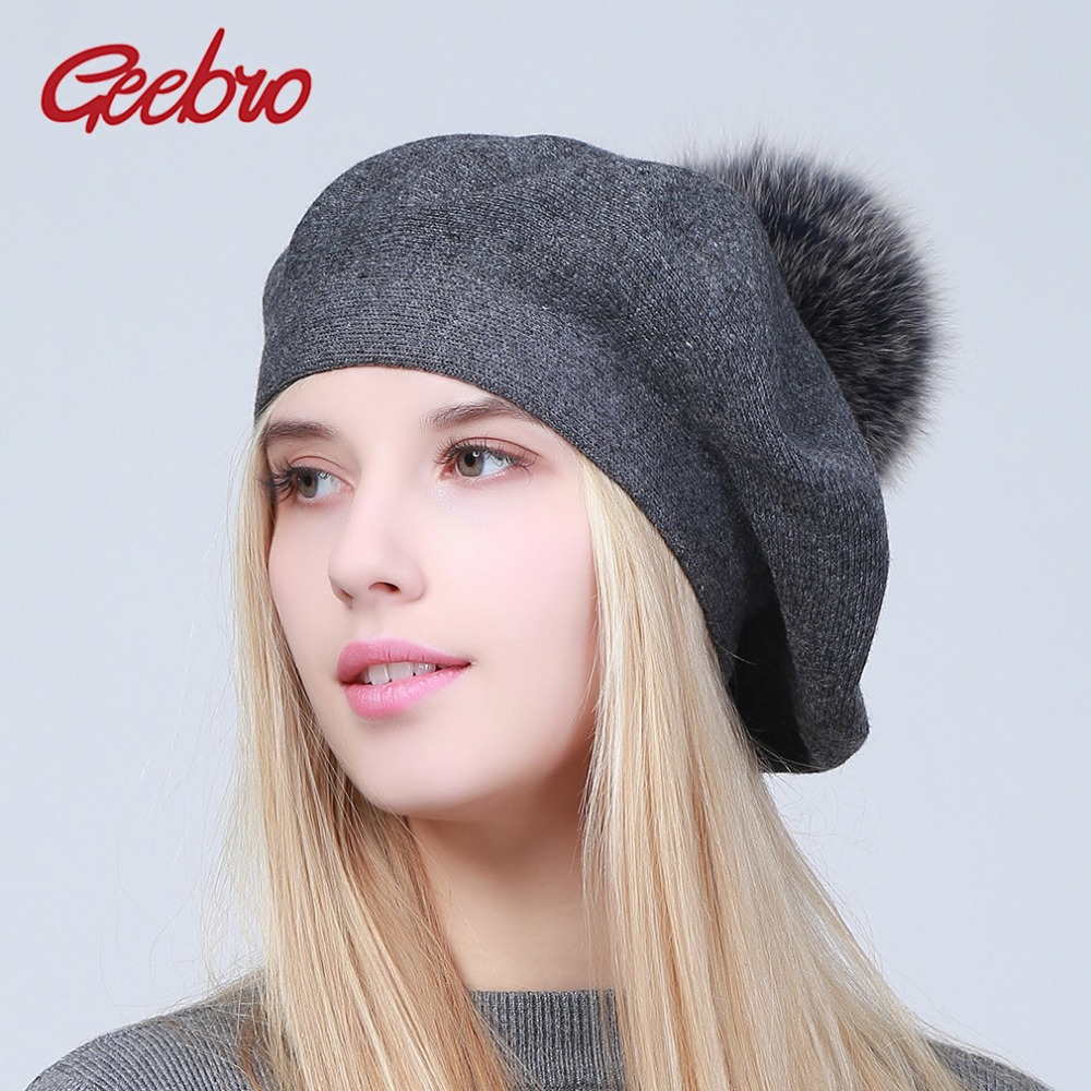 Beret French Wool - Geebro Women's Beret Hat Winter Casual