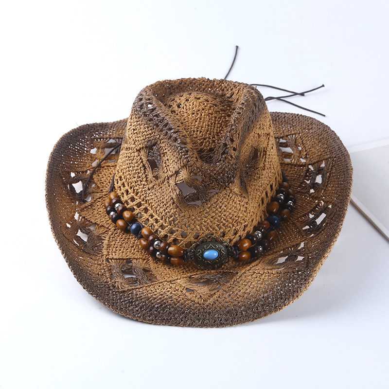 Cowboy Hat Straw - Spanish Retro Cowboy Straw Hat Spring