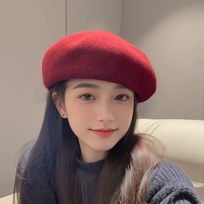 Beret French Wool - Autumn Classic French Wool Beret Hat
