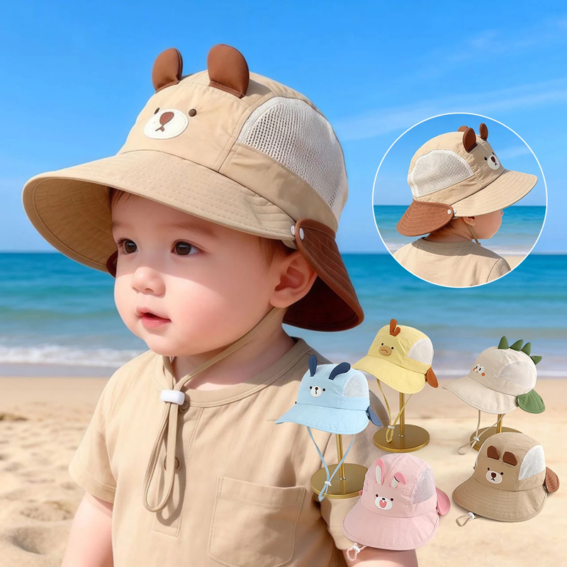 Visor Sun Hat - Cartoon Sunshade Baby Beach Hat Cute