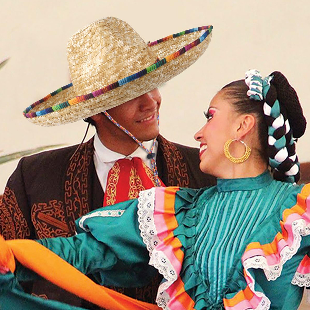 Sun Hat Wide Brim - Mexican Sombrero Hat Straw Weave Wide