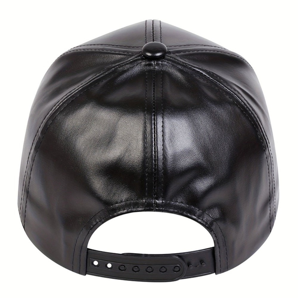 Baseball Cap Structured - Fashion PU Solid Baseball Cap Dad