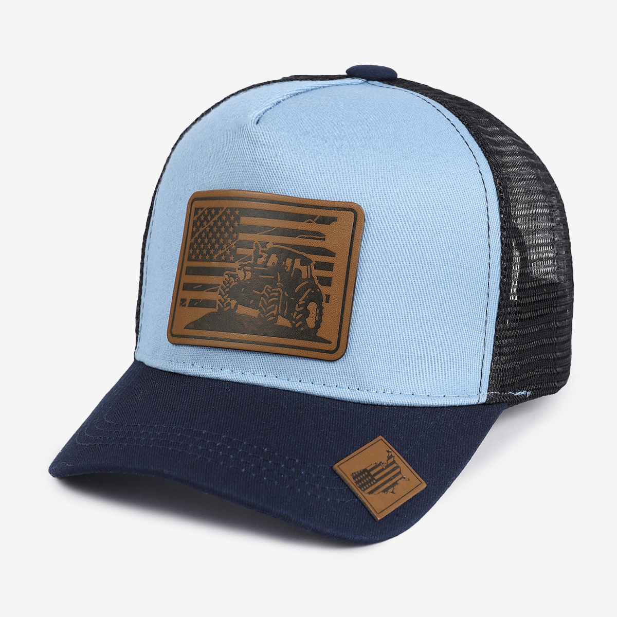 Baseball Cap Structured - Hot Selling Vintage American Flag Leather