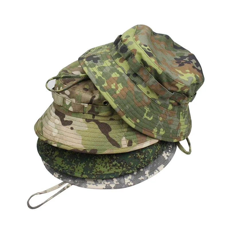Boonie Hat Tactical - Camouflage Boonie Hat Multicam Panama Caps