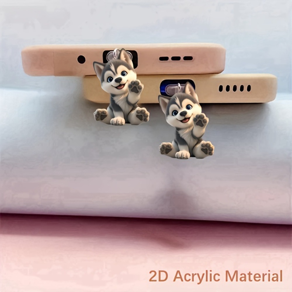 Snapback Hat Flat - Charming Dog Dust Plug Kawaii 2D