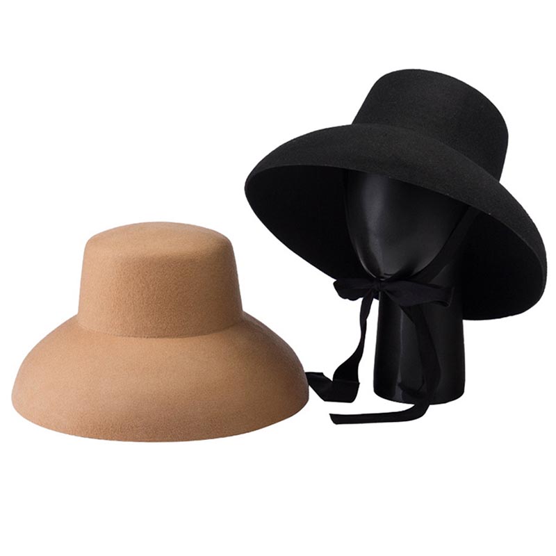 Retro Style Pure Wool Hat Wide - Fedora Hat Wool review and price