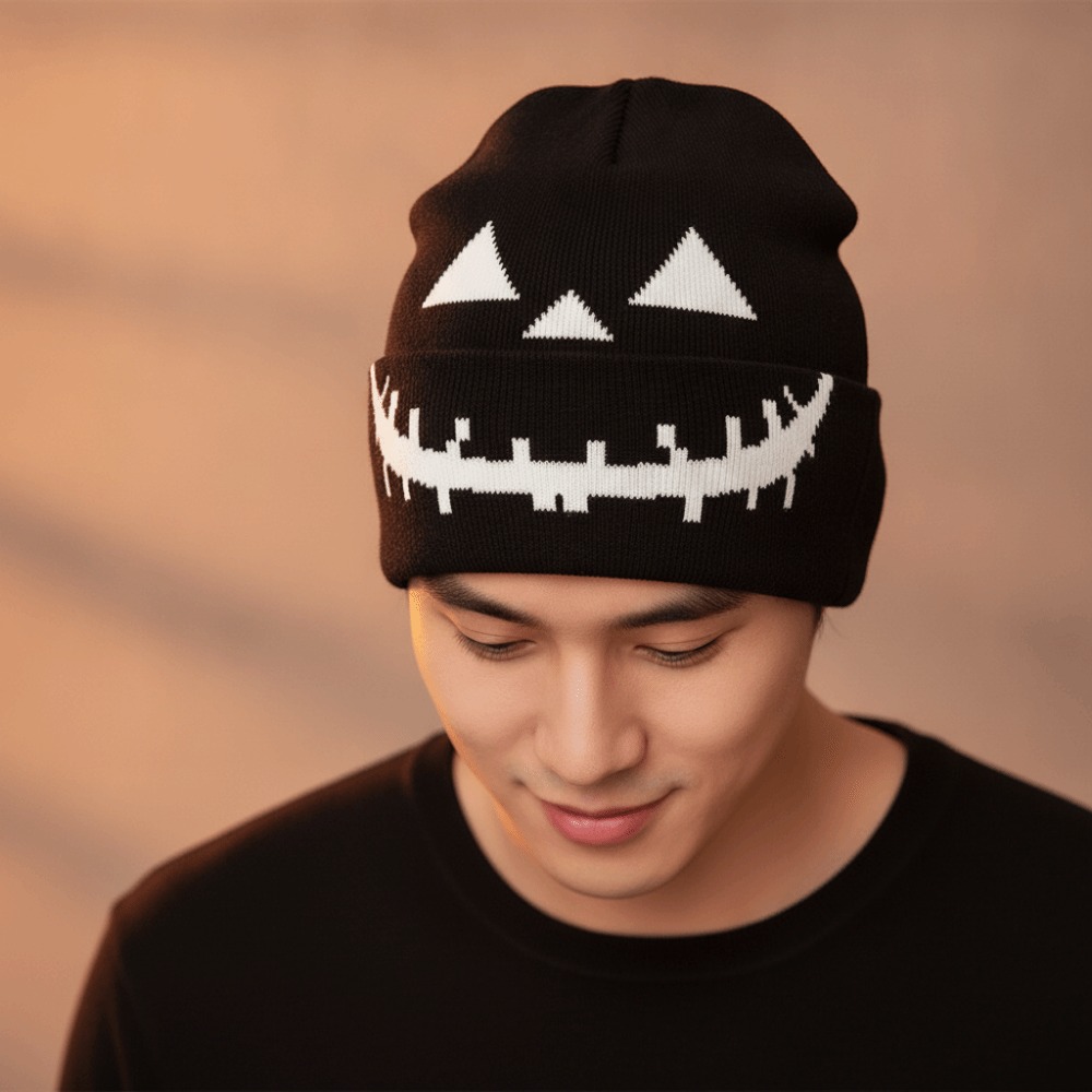 Knitted Fabric Pumpkin Beanie  - Beanie Cuffed Knit review and price
