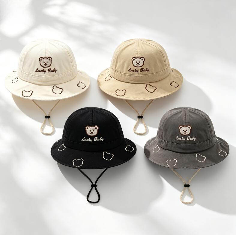 2026 Cute Cartoon Bear Baby Bu - Bucket Hat Cotton review and price