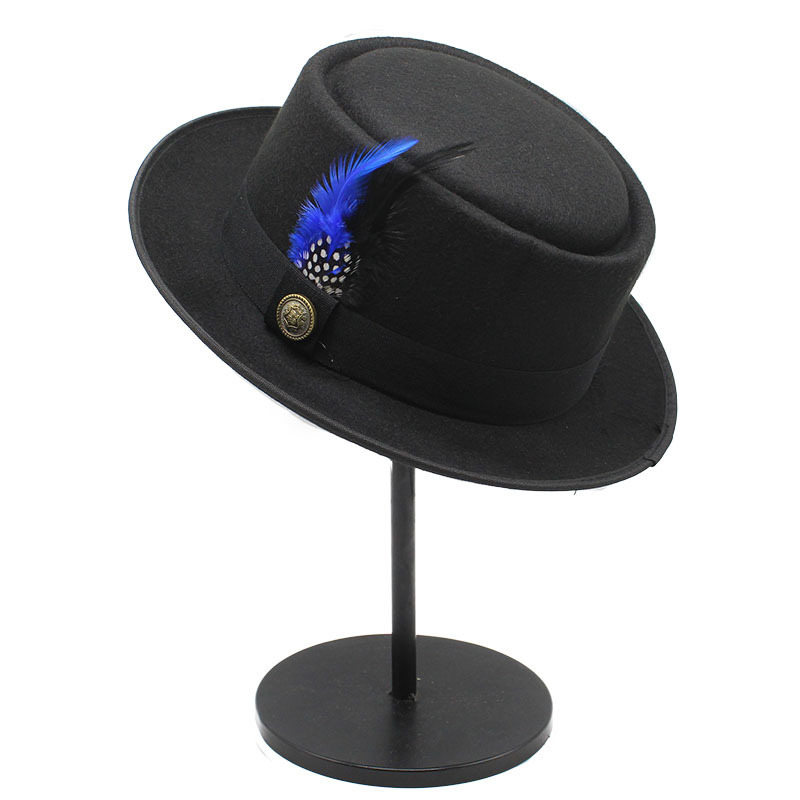 Vintage Pork Pie Hat Men Wide  - Fedora Hat Wool review and price