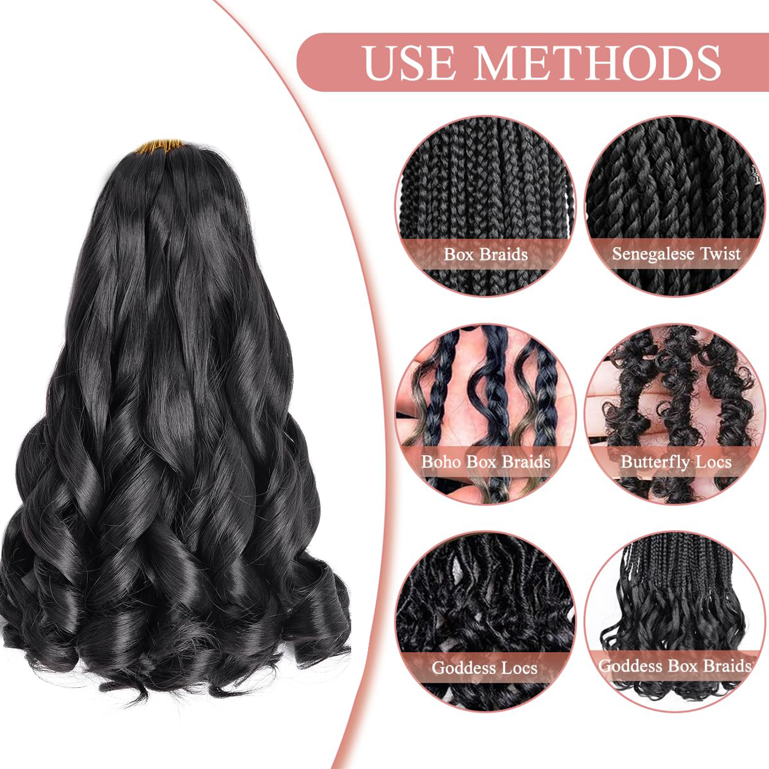 French Curly Braiding Hair 12/ - Beret French Wool review and price