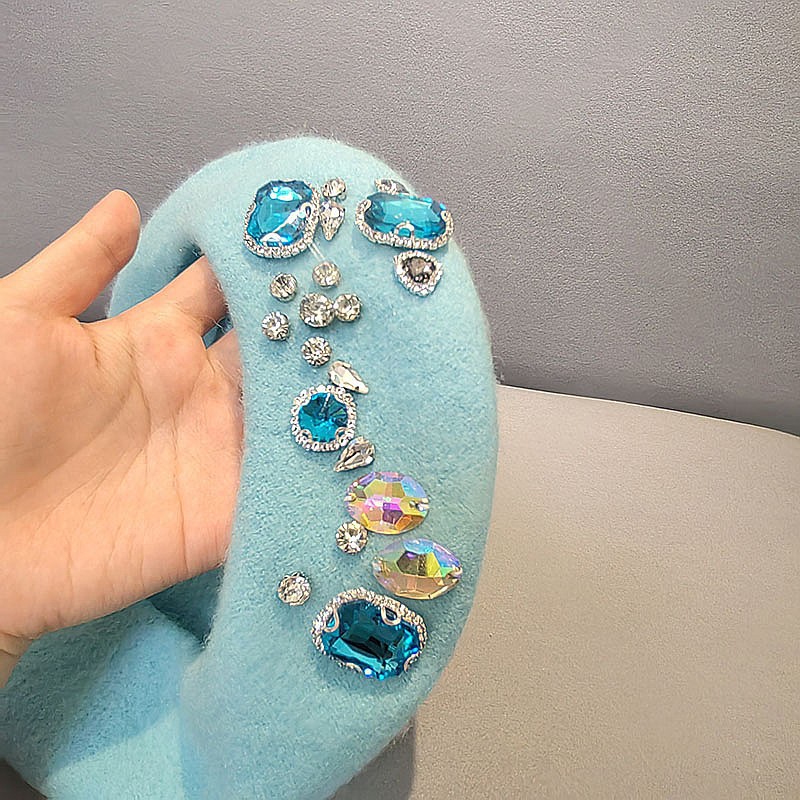 Stunning Rhinestone Wool Beret - Beret French Wool review and price
