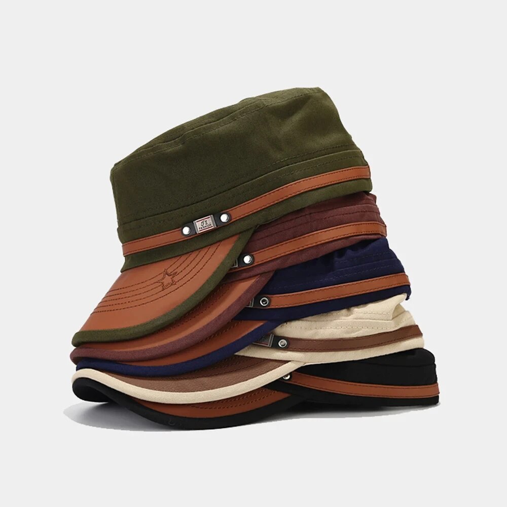 Casual Cadet Hat Man Flat Top  - Dad Hat Cotton review and price