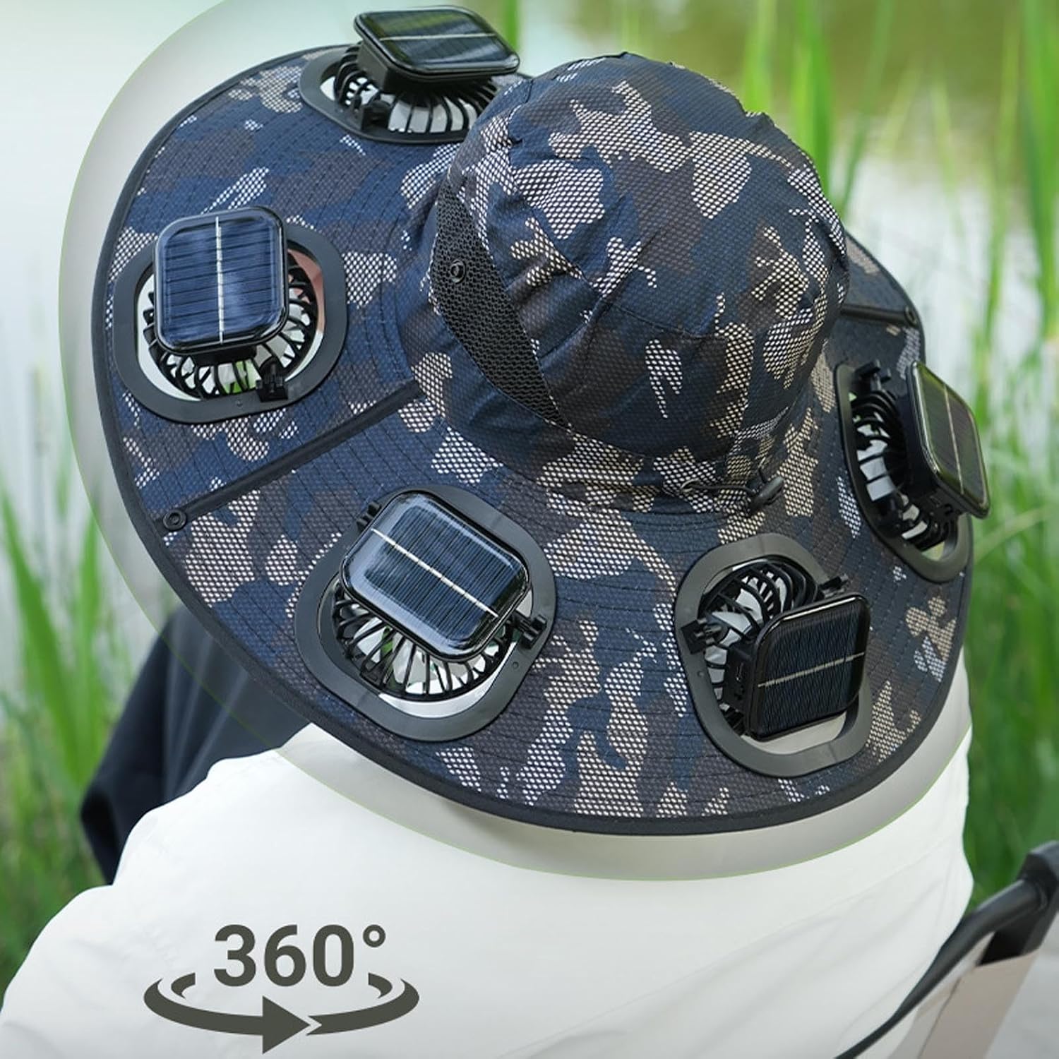 Hot 6 Fans Solar Fan Hat Breat - Visor Sun Hat review and price