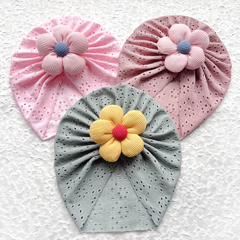 3D Flower Baby Turban Cap Summ - Dad Hat Cotton review and price