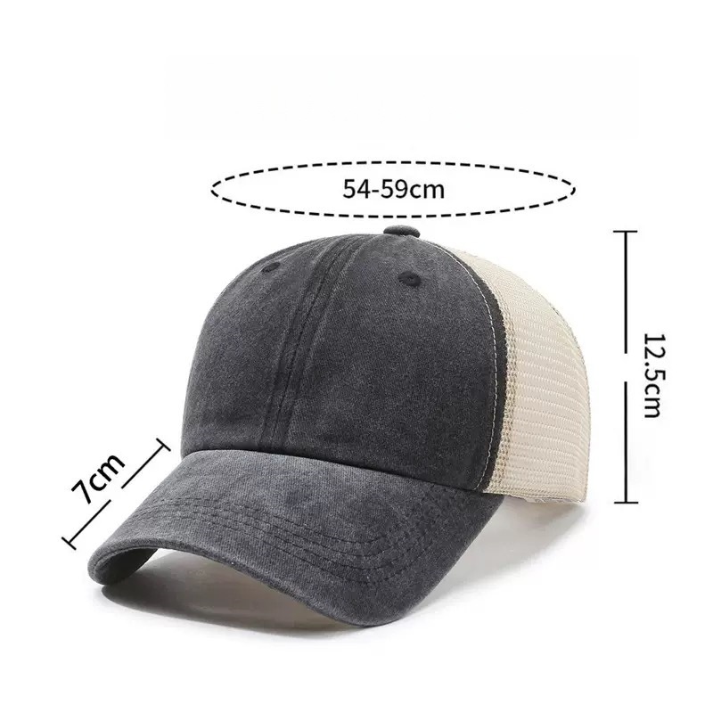 Custom Logo Washed Mesh Cap Br - Visor Sun Hat review and price