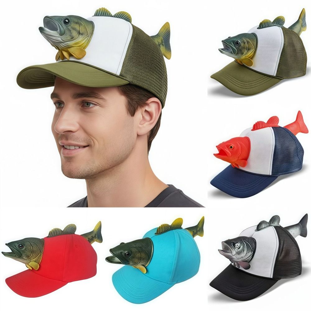 Funny 3D Fish Animal Trucker H - Trucker Cap Mesh review and price