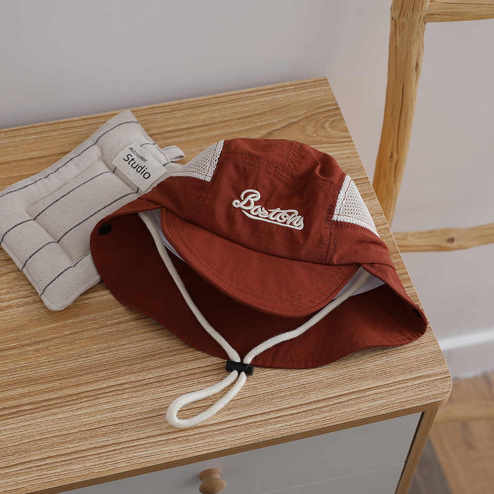 Letter Embroidered Baby Sun Ha - Bucket Hat Cotton review and price