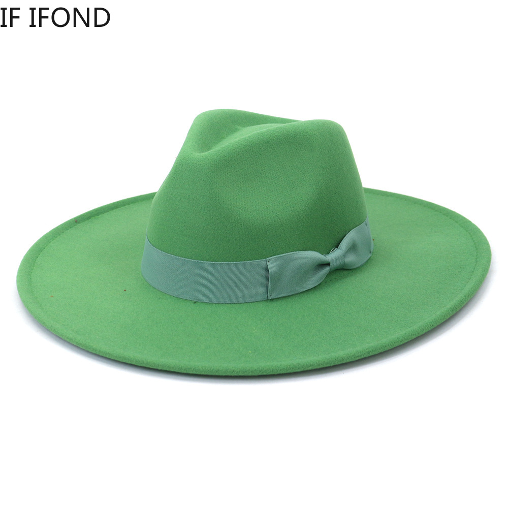 Big Wide Brim Women Hats 2021  - Fedora Hat Wool review and price