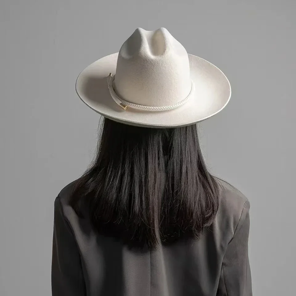 2025  New retro ins chic winte - Fedora Hat Wool review and price