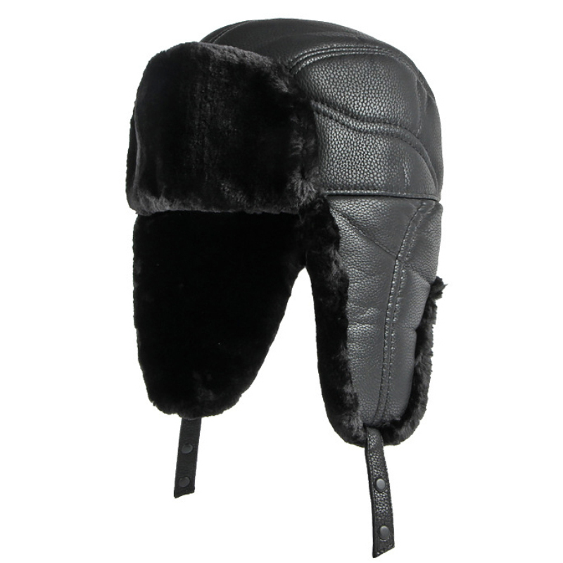 HT4002 New PU Leather Russian  - Winter Trapper Hat review and price