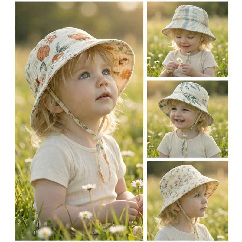 Muslin Baby Summer Hat Adjusta - Bucket Hat Cotton review and price