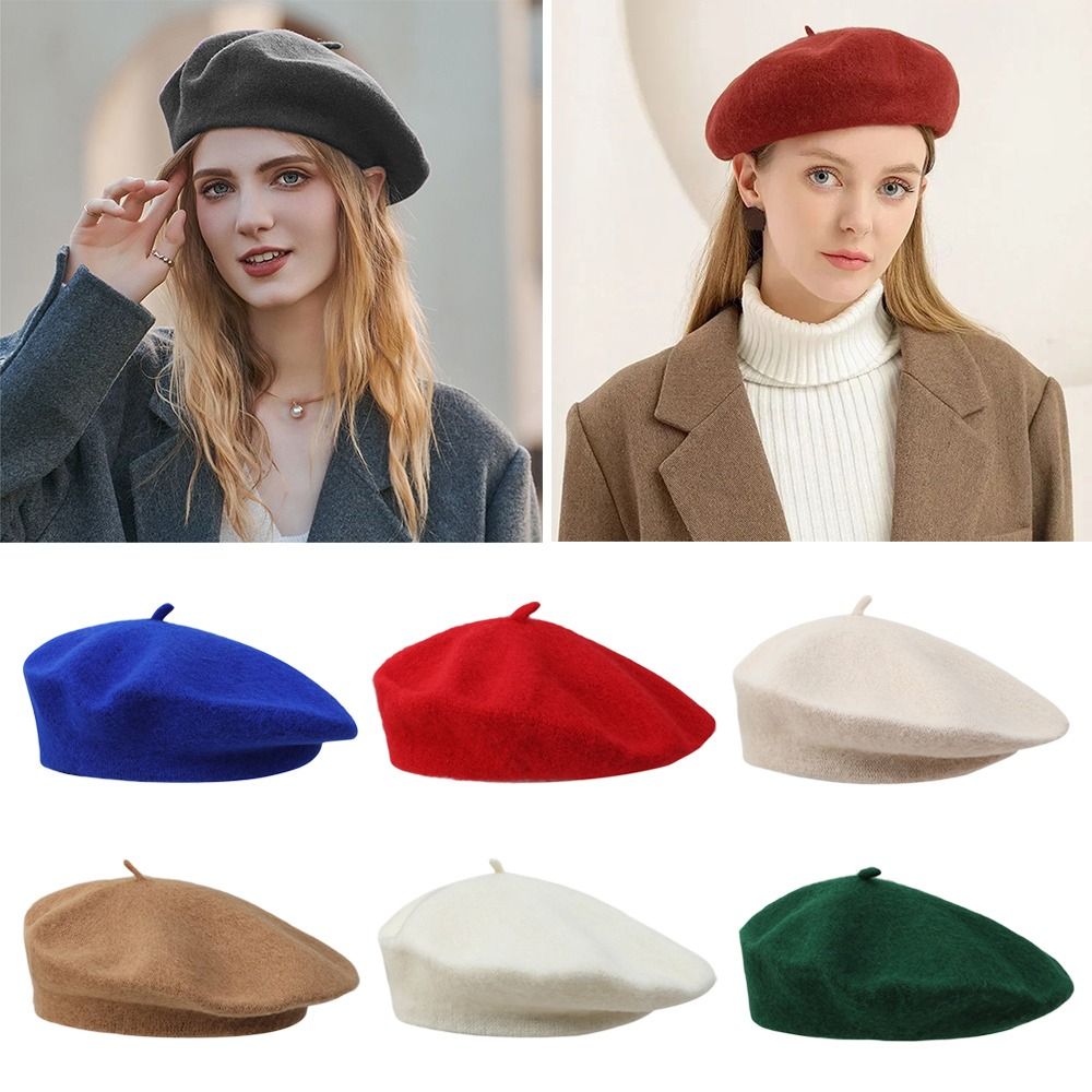 Solid Color Elegant Lady All M - Beret French Wool review and price