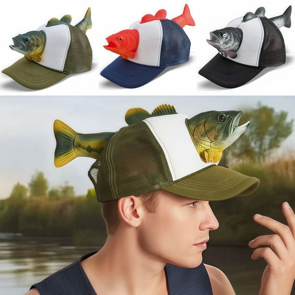 Funny 3D Fish Animal Trucker H - Trucker Cap Mesh review and price