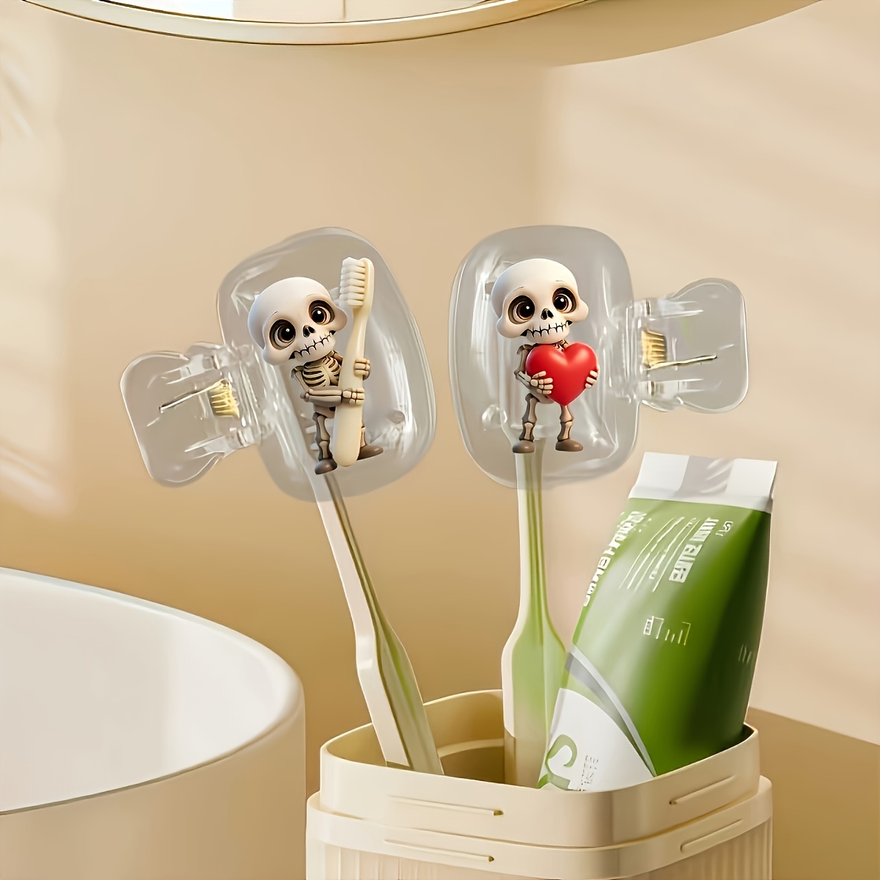2pcs Skull Portable Toothbrush - Skull Cap Helmet Liner review and price