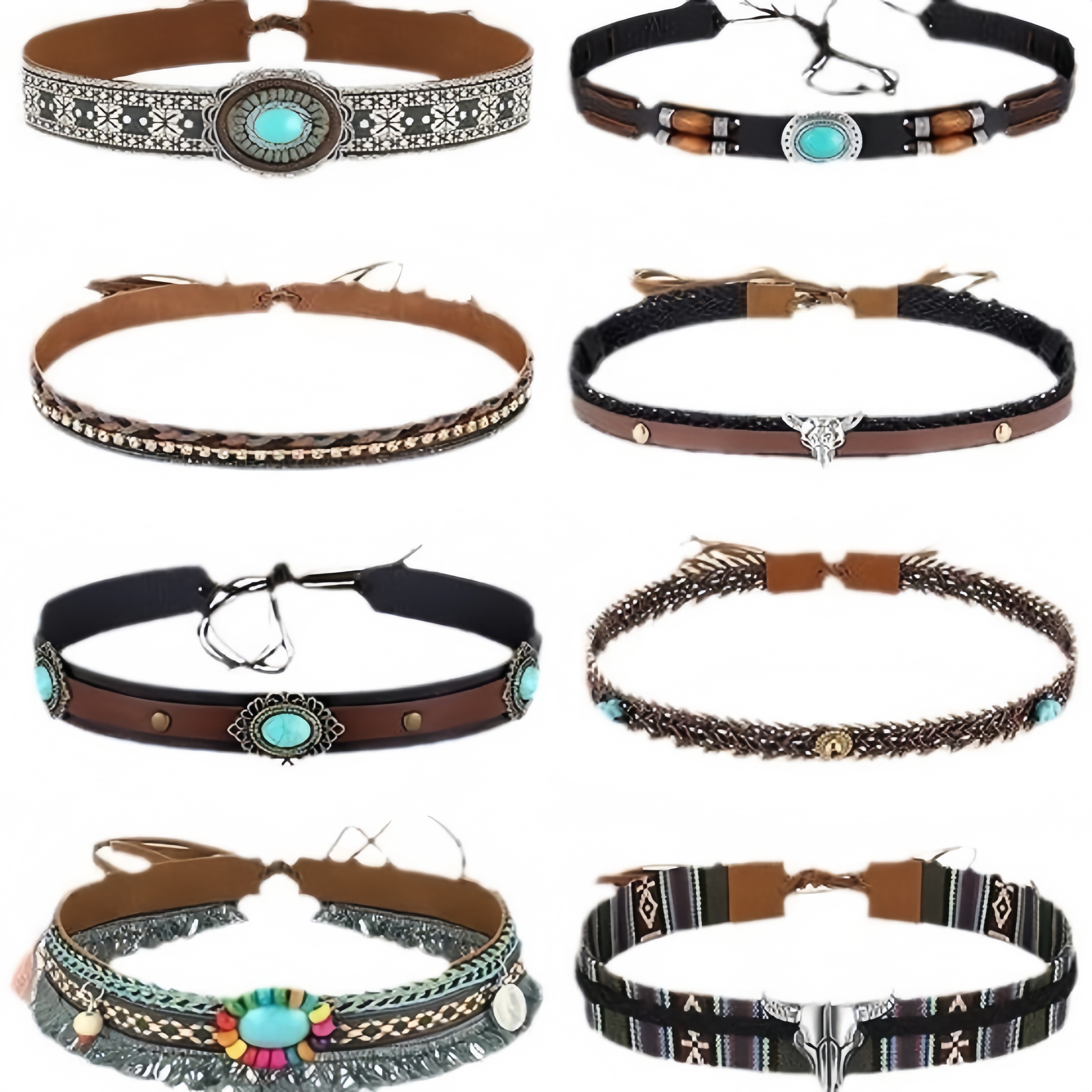 Retro Ethnic Style Belt, Headb - Cowboy Hat Straw review and price
