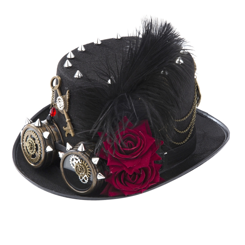 Y166 Vintage Steampunk Hat Top - Fedora Hat Wool review and price
