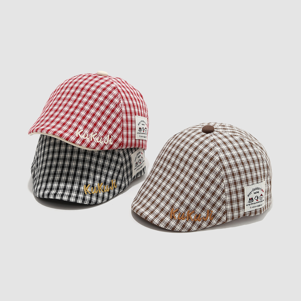 Fashion Children Checkered Ber - Visor Sun Hat review and price
