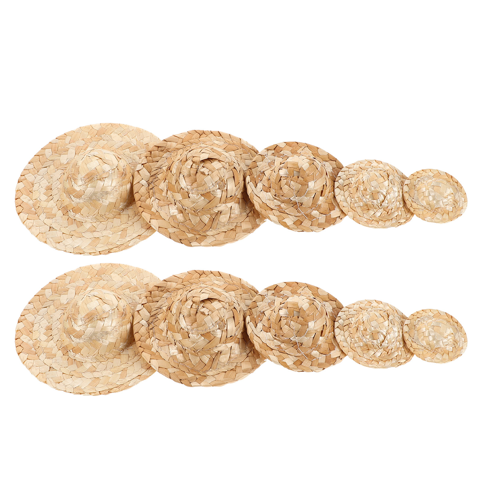 10Pcs Miniature Straw Hats Wov - Cowboy Hat Straw review and price