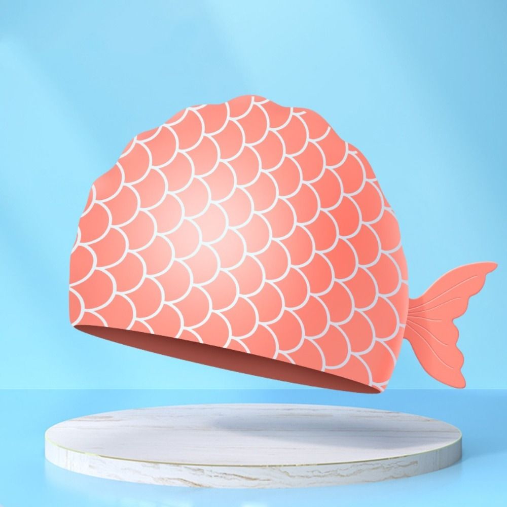 Cute Fish Children Swim Cap Ca - Swim Hat Silicone review and price