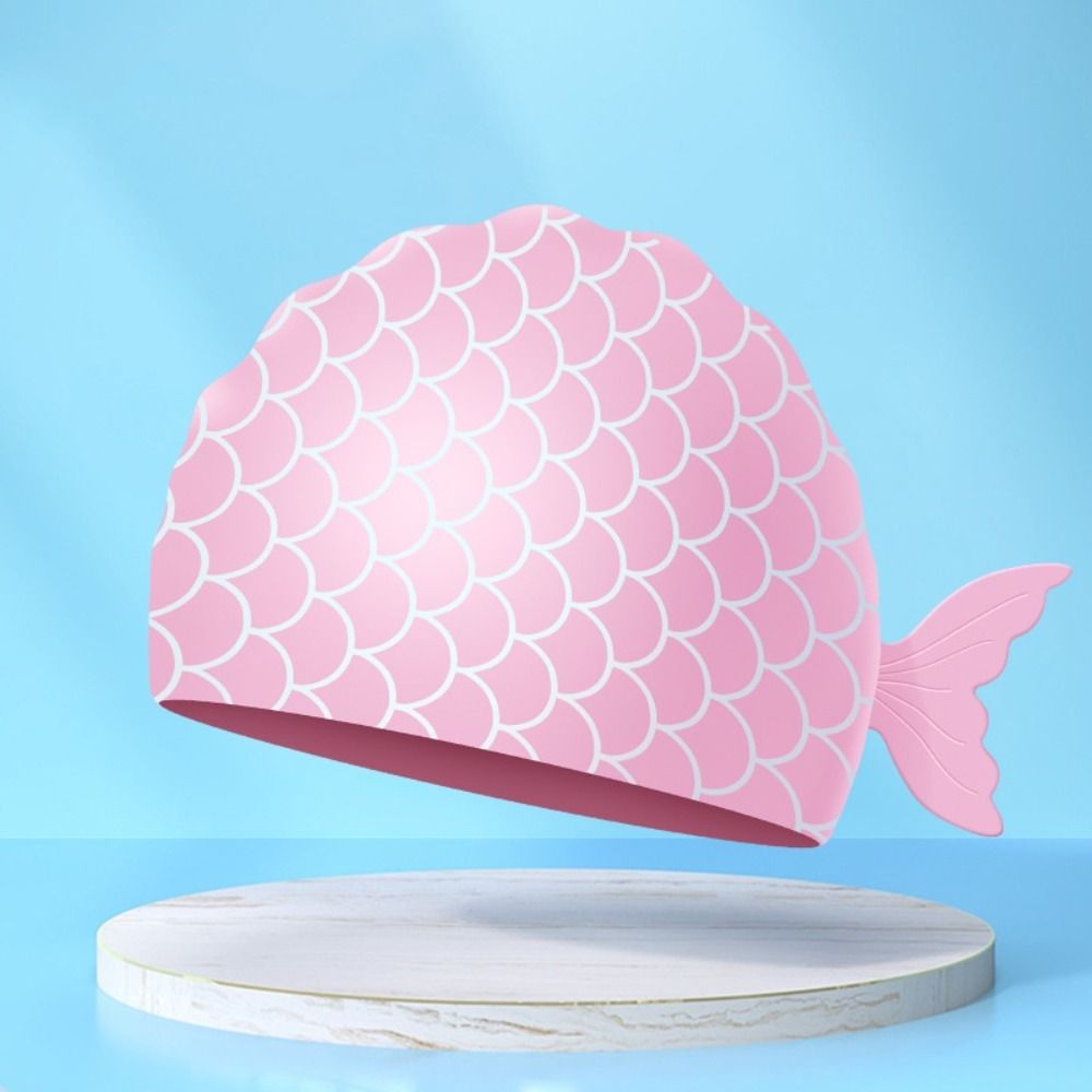 Cute Fish Children Swim Cap Ca - Swim Hat Silicone review and price