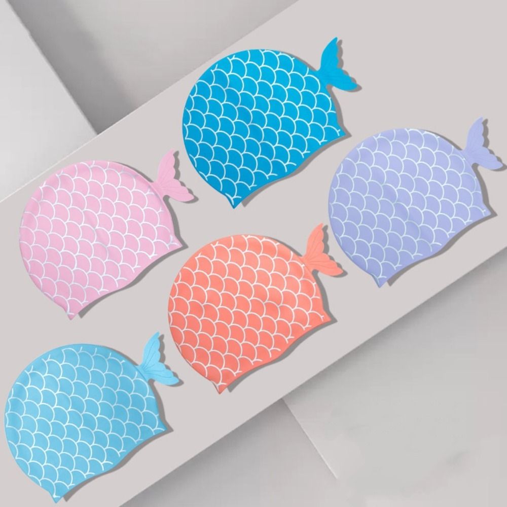Cute Fish Children Swim Cap Ca - Swim Hat Silicone review and price