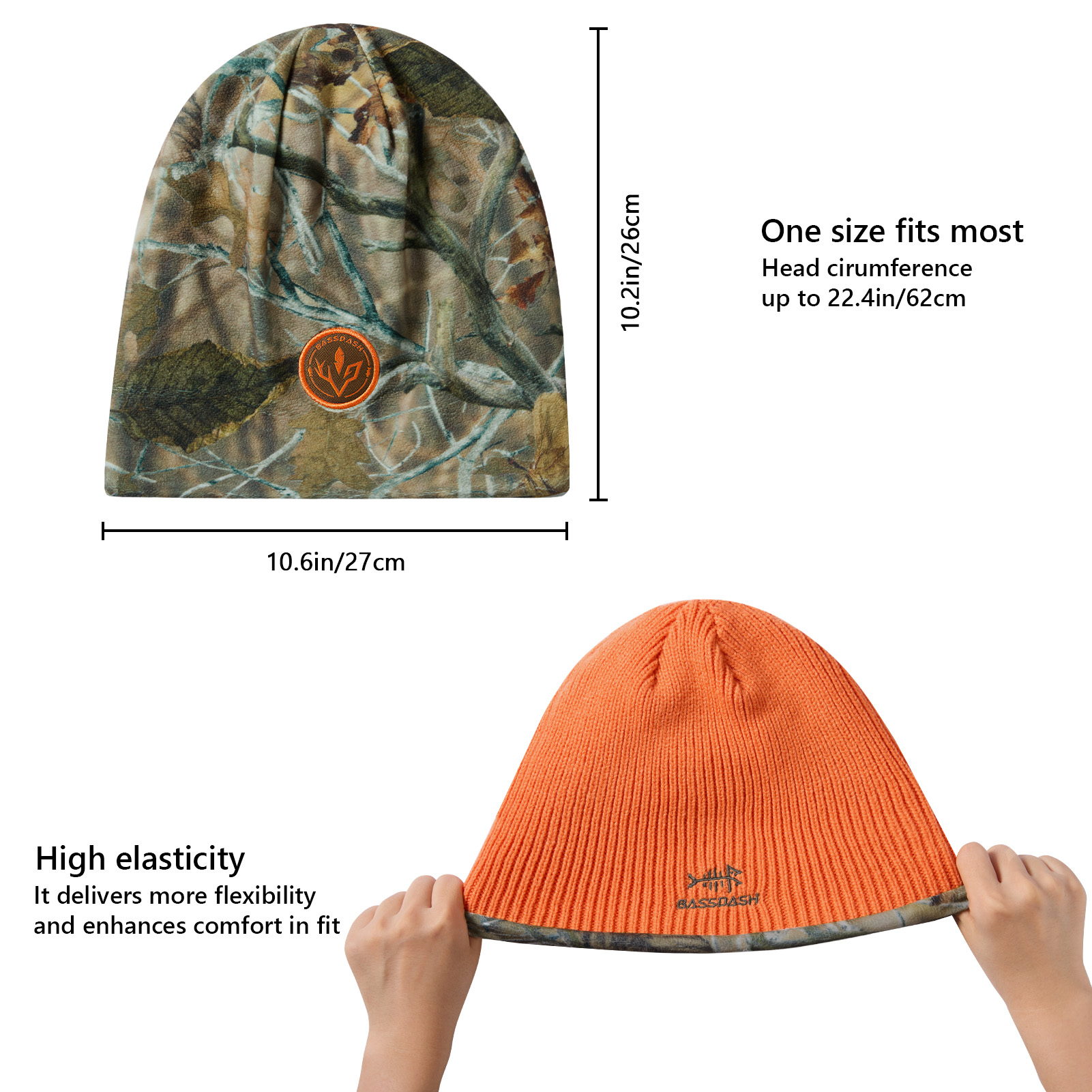 BASSDASH Reversible Windproof  - Beanie Cuffed Knit review and price
