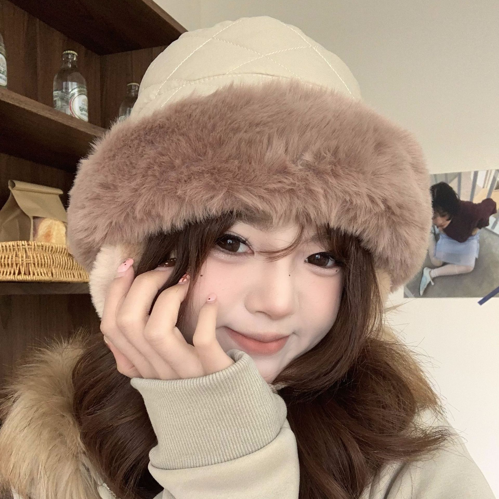 Women's Winter Quilted Faux Fu - Trapper Hat Ear Flap review and price