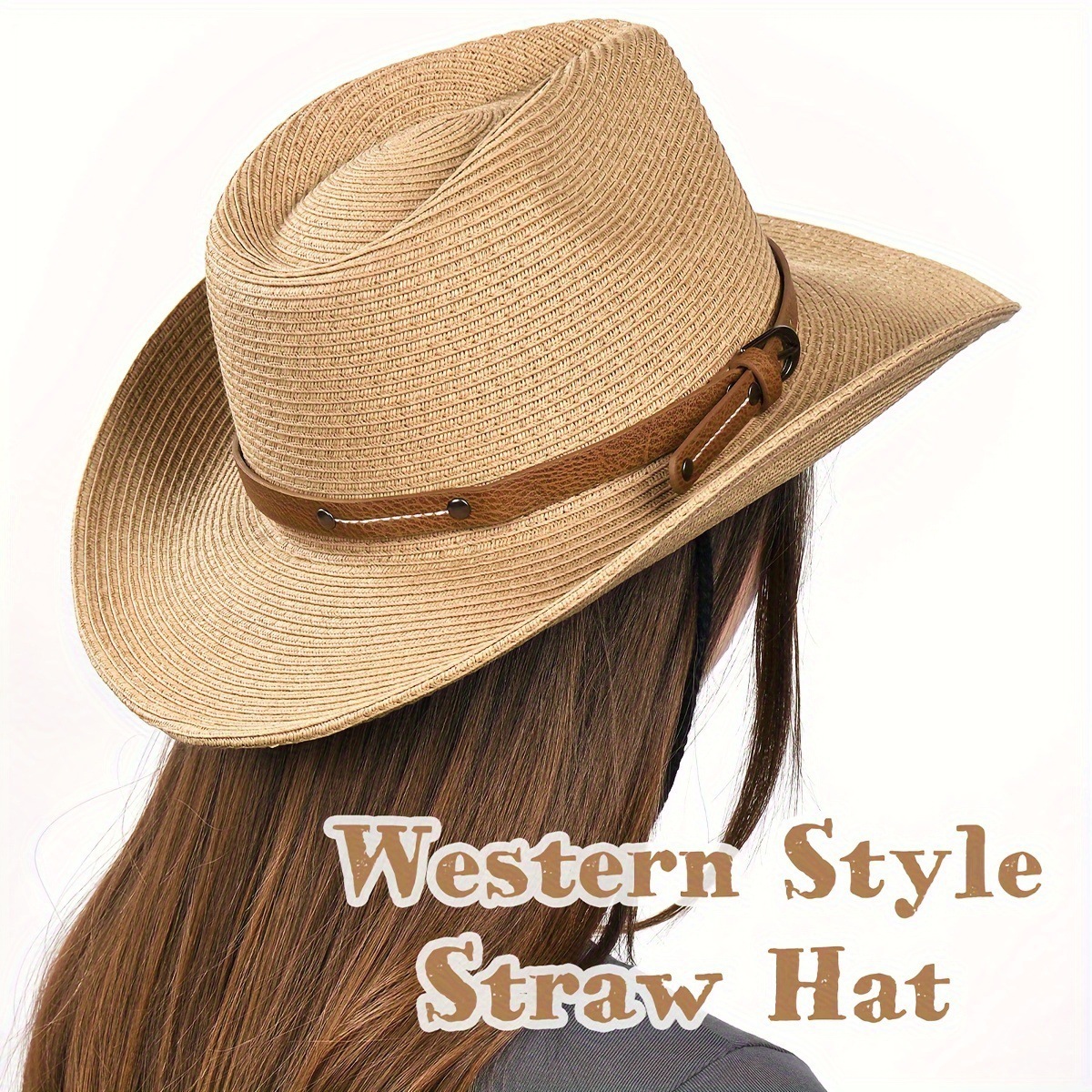 Oversize 64cm Cowboy Sunshade  - Cowboy Hat Straw review and price
