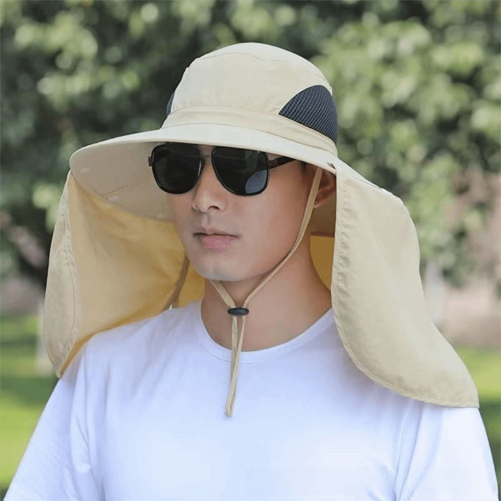 Removable Cloth Men Sun Hat Bi - Visor Sun Hat review and price
