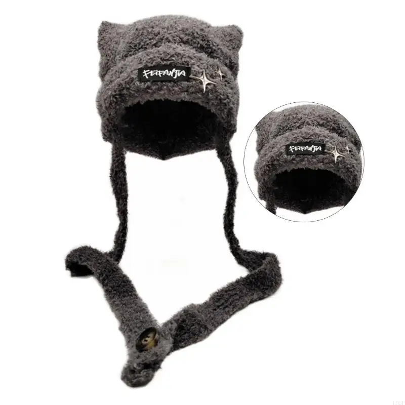 L93F Handmade Knit Ear Trapper - Winter Trapper Hat review and price