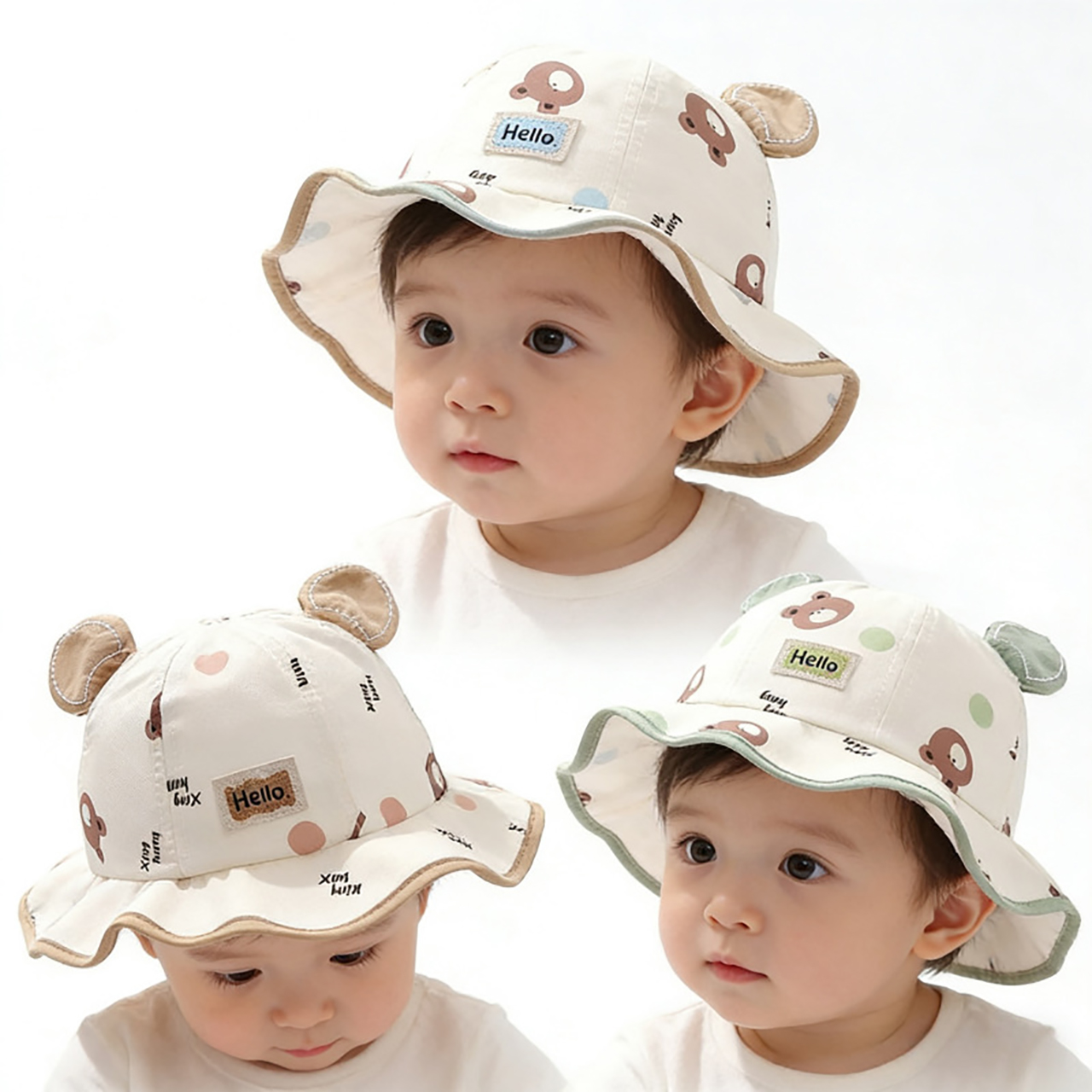 Cute Bear Bucket Hat Cartoon B - Bucket Hat Cotton review and price